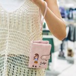 Personalized Y2K Cartoon Girl Tri-Fold PU Leather Wristlet Wallet with Card Holder and Name Birthday Christmas Gift for Women