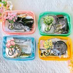 Personalised Birth Flower Stethoscope Name Clear Makeup Bag Commemorate Christmas Gift for Nurse Doctor Medical Staff