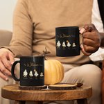 Personalized Dog Cat Balloon Pattern Halloween Portrait Mug with Name Gift for Friend Family