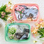 Personalised Birth Flower Stethoscope Name Clear Makeup Bag Commemorate Christmas Gift for Nurse Doctor Medical Staff