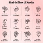 Taccuino A5 Personalizzato con Copertina in Pelle Incisa Fiore di Nascita con Nome Regalo di Compleanno per Artisti e Pittori