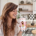 Personalisierte Schmetterling Y2K Girl Thank You For Being My Sister 20oz isoliert Becher mit Deckel und Stroh Freundschaft Geschenk für Besties Y2K L