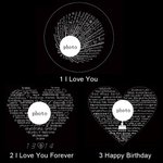 Personalised Natural Stone Beads Adjustable Photo Projection Rope Bracelet with I Love You in 100 Languages Birthday Anniversary Gift for Women