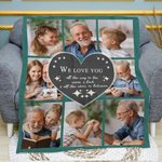 Personalizada We Love You To The Moon & Back Manta suave con collage de fotos Decoración del hogar Navidad Cumpleaños Regalo para la familia