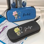Custodia per stetoscopio personalizzata con bouquet di fiori di nascita, tasche a rete e nome Regalo di apprezzamento per infermieri, medici e persona