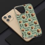 Personalizzato carino osso cane gatto foto custodia per iPhone con nome compleanno regalo di Natale per gli amanti degli animali domestici