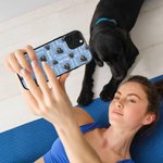 Personalizzato carino osso cane gatto foto custodia per iPhone con nome compleanno regalo di Natale per gli amanti degli animali domestici