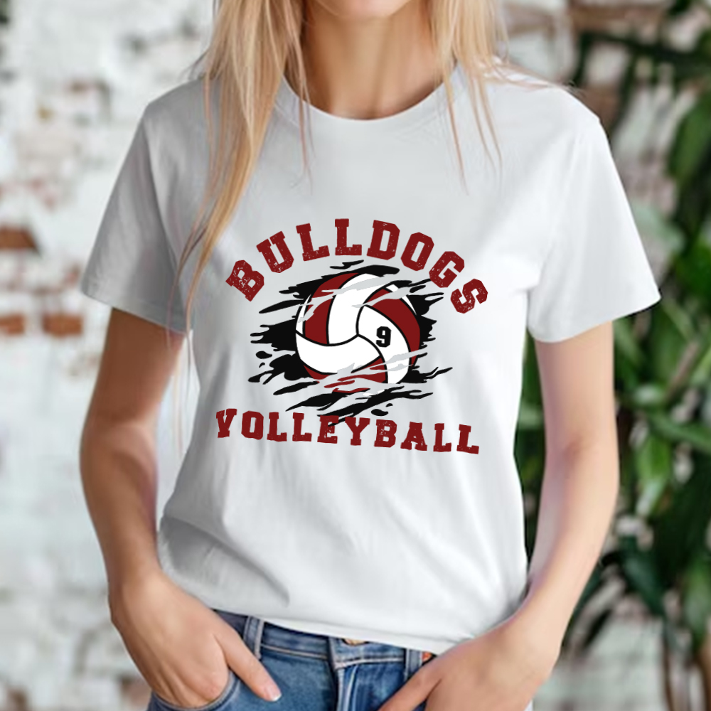 T-shirt personnalisé multicolore 100% coton avec nom et numéro d'équipe de volley-ball Cadeau d'anniversaire pour maman amoureuse du volley-ball