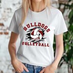 T-shirt personnalisé multicolore 100% coton avec nom et numéro d'équipe de volley-ball Cadeau d'anniversaire pour maman amoureuse du volley-ball