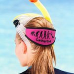 Personalisiertes Tauchmaskenband mit Bestickten Namen und Schildkröte Hai für Schnorchel Tauchen Dive Zubehör Geburtstag Geschenk für Tauchliebhaber