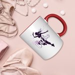 Personalized Colorful Faux Glitter Ballet Girl Hip Hop Dancer 11oz Ceramic Mug with Name Birthday Team Gift for Dancing Lovers