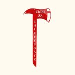 Personalised Multicolor Name Metal Sign Firefighter Axe with Text Christmas Ceremony Gift for Firefighter