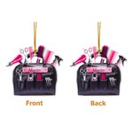 Personalised 3D Scissor Hairdryer Hair Kit Design Acrylic Ornament with Name Birthday Christmas Appreciation Gift for Hairstylist