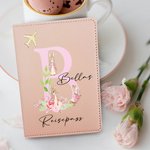 Personalisierte PU Leder Peter Rabbit Muster Reisepasshülle mit Namen und Initialen Geburtstag Ostern Geschenk für Kinder Reisen Liebhaber