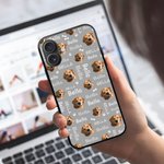 Personalizzato carino osso cane gatto foto custodia per iPhone con nome compleanno regalo di Natale per gli amanti degli animali domestici