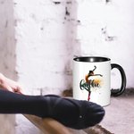 Personalized Colorful Faux Glitter Ballet Girl Hip Hop Dancer 11oz Ceramic Mug with Name Birthday Team Gift for Dancing Lovers