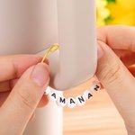 Breloque personnalisée en métal pour gobelet Stanley Cadeau de Noël et d'Anniversaire pour la famille et les amis