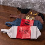Personalized Portable Leather Monogrammed Toiletry Bag with Handle Christmas Birthday Travel Accessories Gift for Men