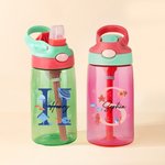 Personalized Ocean Theme 480ml Name Water Bottle with Straw and Spill-Proof Lid Kids Christmas Party Favor Gift for Boys Girls