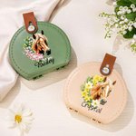 Personalizado Nacimiento Flor Caballo Marca de nacimiento Kit de herramientas de costura DIY portátil Caja de almacenamiento con nombre Regalo de cump