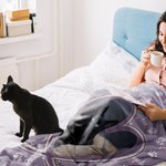 Personalized Cute Paw Dog Cat Photo Soft Throw Blanket with Name Birthday Christmas Gift for Pet Lover