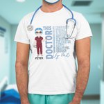 Personlig tecknad karaktär sjuksköterska läkare är självsäker stark t-shirt hoodie sweatshirt med namn uppskattning julklapp för medicinsk personal