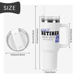 Bicchiere isolato da 40 oz personalizzato con nome dell'anno e cannuccia per uso quotidiano Regalo di addio al pensionamento divertente per il collega