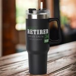 Bicchiere isolato da 40 oz personalizzato con nome dell'anno e cannuccia per uso quotidiano Regalo di addio al pensionamento divertente per il collega