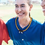 Personalisierte genäht Twist Halskette mit Nummer Geburtstag Geschenk für Baseball Softball-Liebhaber