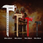 Personalised Multicolor Name Metal Sign Firefighter Axe with Text Christmas Ceremony Gift for Firefighter
