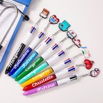 Bolígrafo Retráctil Personalizado 4 en 1 Multicolor con Nombre y Bonito Encanto Regalo de Cumpleaños Navidad Agradecimiento para Enfermera Personal Mé