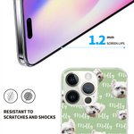 Personalized Funny Cat Dog Pet Face Name Phone Case for iPhone Birthday Christmas Gift for Pet Lover Owner