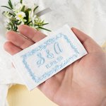 Etiquette de robe de mariée brodée avec initiales et date Cadeau de mariage pour la mariée et sa fille