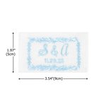 Etiquette de robe de mariée brodée avec initiales et date Cadeau de mariage pour la mariée et sa fille