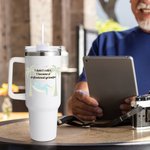 Bicchiere isolato da 40 oz personalizzato con testo Uso quotidiano Regalo di addio per colleghi in pensione