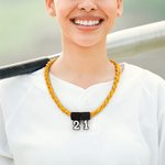 Personalisierte genäht Twist Halskette mit Nummer Geburtstag Geschenk für Baseball Softball-Liebhaber