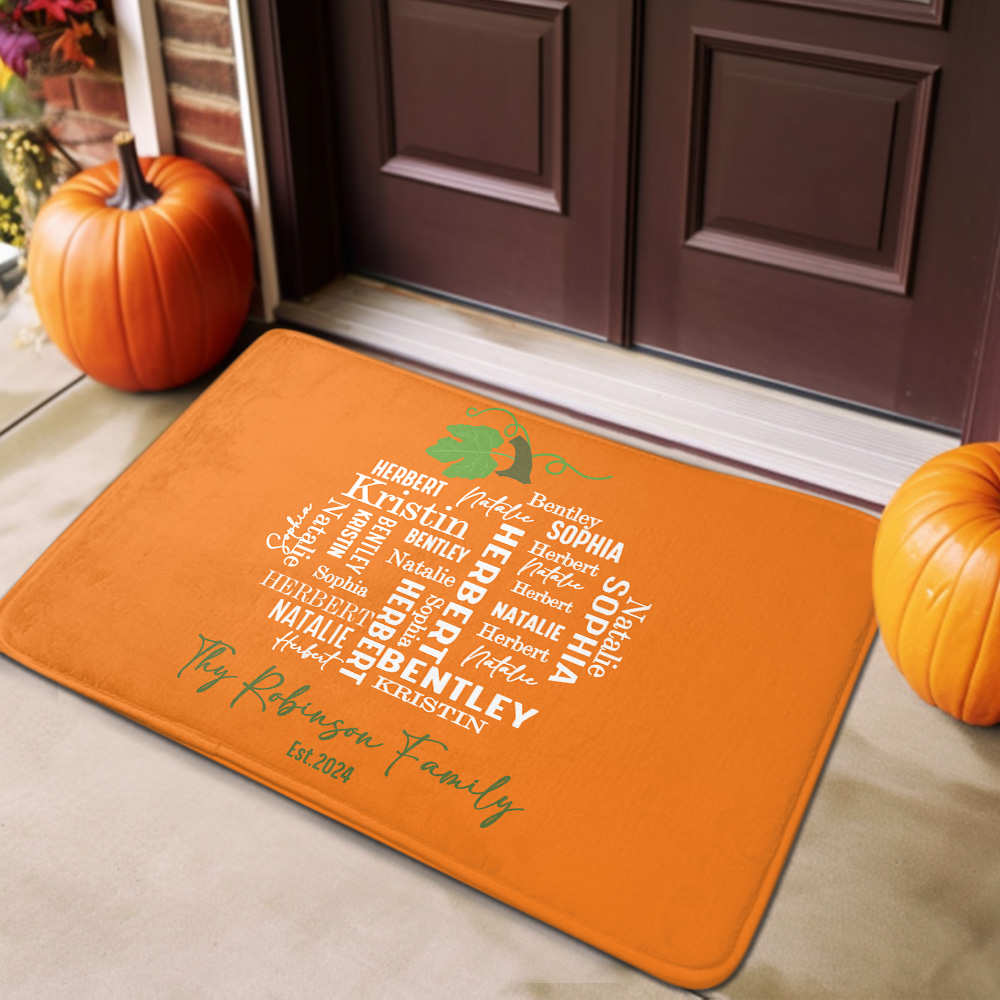 Corgi Fußmatte Herbstedition - Lustige Kürbis Matte Für Drinnen & Draußen 73x43 Cm