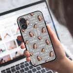 Personalized Multicolor Photo Phone Case for iPhone with Name Birthday Christmas Funny Gift for Family Friend