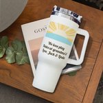 Bicchiere isolato da 40 oz personalizzato con testo Uso quotidiano Regalo di addio per colleghi in pensione