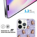 Personalisierte Schnee Lebkuchen Jingle Bells Gesicht Foto Multicolor Handyhülle für iPhone mit Namen Weihnachten Geburtstag Geschenk für Familie Freu