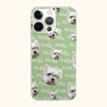 Personalized Funny Cat Dog Pet Face Name Phone Case for iPhone Birthday Christmas Gift for Pet Lover Owner