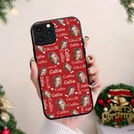 Personalized Multicolor Photo Phone Case for iPhone with Name Birthday Christmas Funny Gift for Family Friend