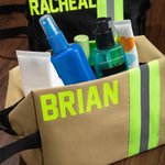 Personalizzato vigili del fuoco nome riflettente impermeabile borsa da toilette con manico rasatura viaggio essenziale festa del papà regalo di compleanno per gli uomini