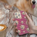 Personalized Funny Cat Dog Pet Face Name Phone Case for iPhone Birthday Christmas Gift for Pet Lover Owner