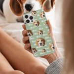 Personalized Funny Cat Dog Pet Face Name Phone Case for iPhone Birthday Christmas Gift for Pet Lover Owner
