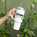 Bicchiere isolato da 40 oz personalizzato con nome dell'anno e cannuccia per uso quotidiano Regalo di addio al pensionamento divertente per il collega