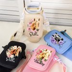 Personalized Birth Flower Horse Birthmark Name Water Bottle Carrier Bag with Pouch and Adjustable Strap for 40oz Stanley Birthday Gift for Women