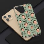 Personalized Multicolor Photo Phone Case for iPhone with Name Birthday Christmas Funny Gift for Family Friend