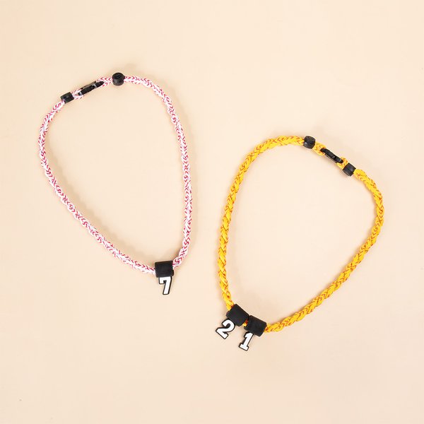 Personalisierte genäht Twist Halskette mit Nummer Geburtstag Geschenk für Baseball Softball-Liebhaber