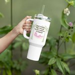 Bicchiere isolato da 40 oz personalizzato con testo Uso quotidiano Regalo di addio per colleghi in pensione